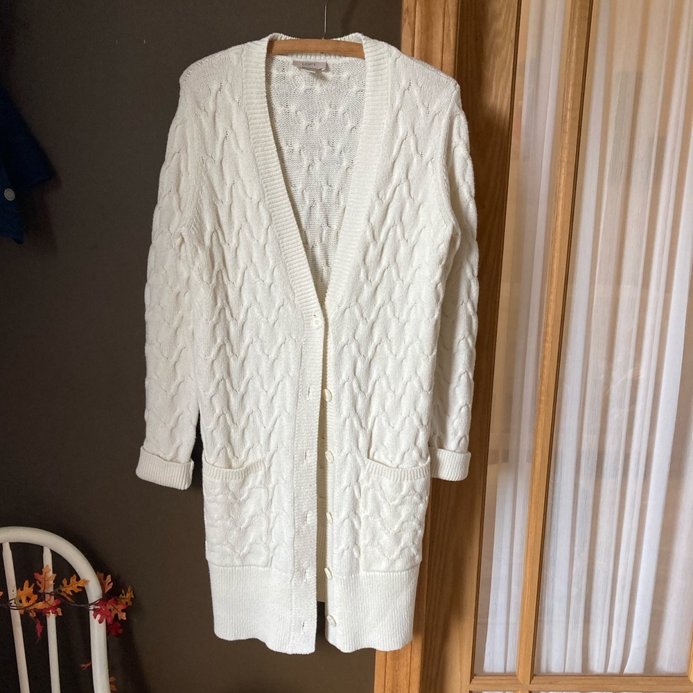 NWOT Loft knit duster cardigan